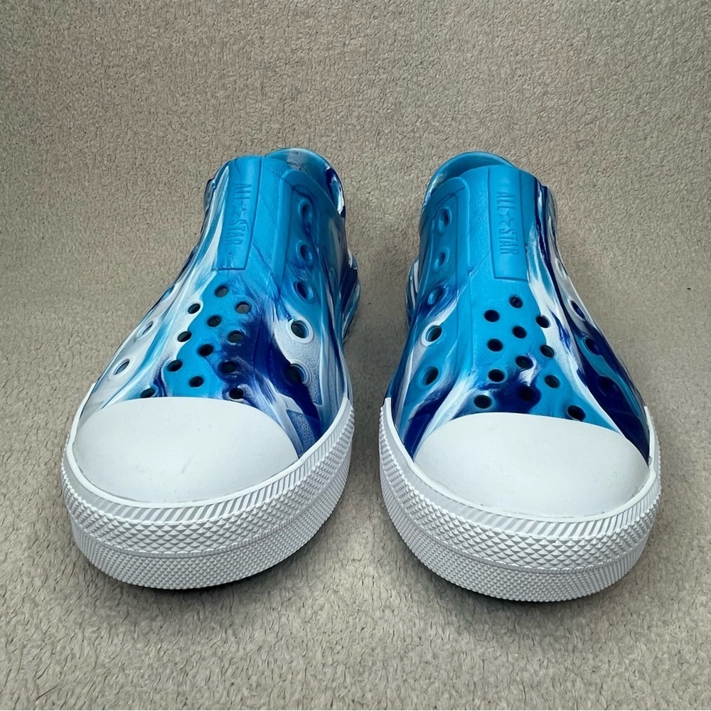 NEW Converse Chuck Taylor All Stars EVA Foam Slip On Sneaker Kids 2 Tie Dye Blue - Picture 2 of 9
